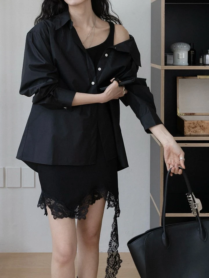 Inssense - Korean Women Fashion - #womensfashion - Premium One-Off Layered Wrinkle Free Shirt - 4