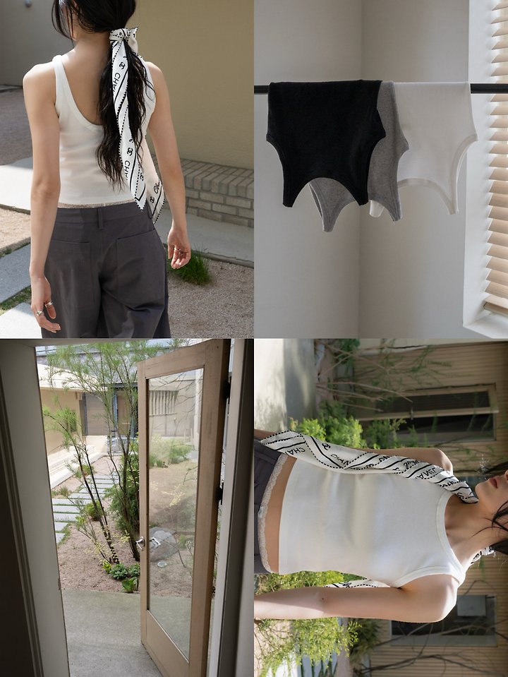 Inssense - Korean Women Fashion - #womensfashion - Minimal Ribbed Backless Tank Top - 10