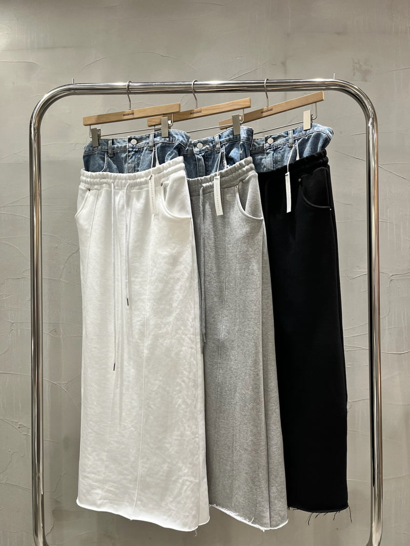 Inssense - Korean Women Fashion - #womensfashion - Summer Denim Waist Layered Cutline Maxi Skirt - 12