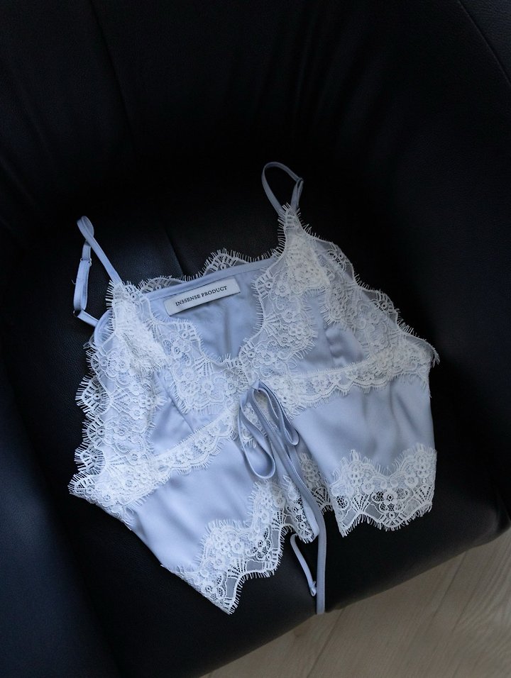 Inssense - Korean Women Fashion - #womensfashion - Satin Lace Bustier Top - 11