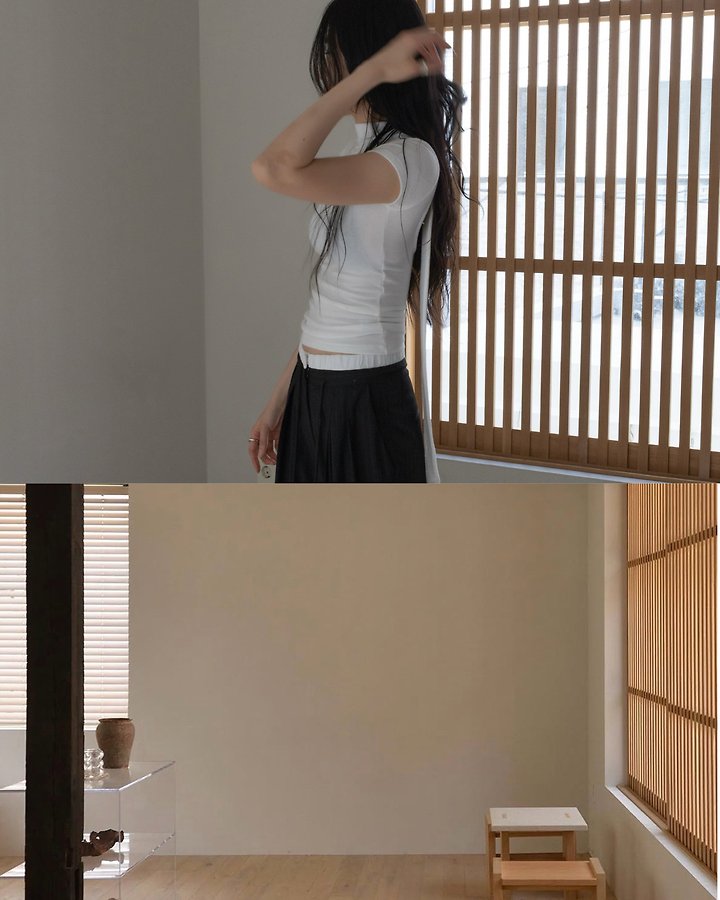 Inssense - Korean Women Fashion - #womensfashion - Ribbed Tie-Detail Backless Top - 2