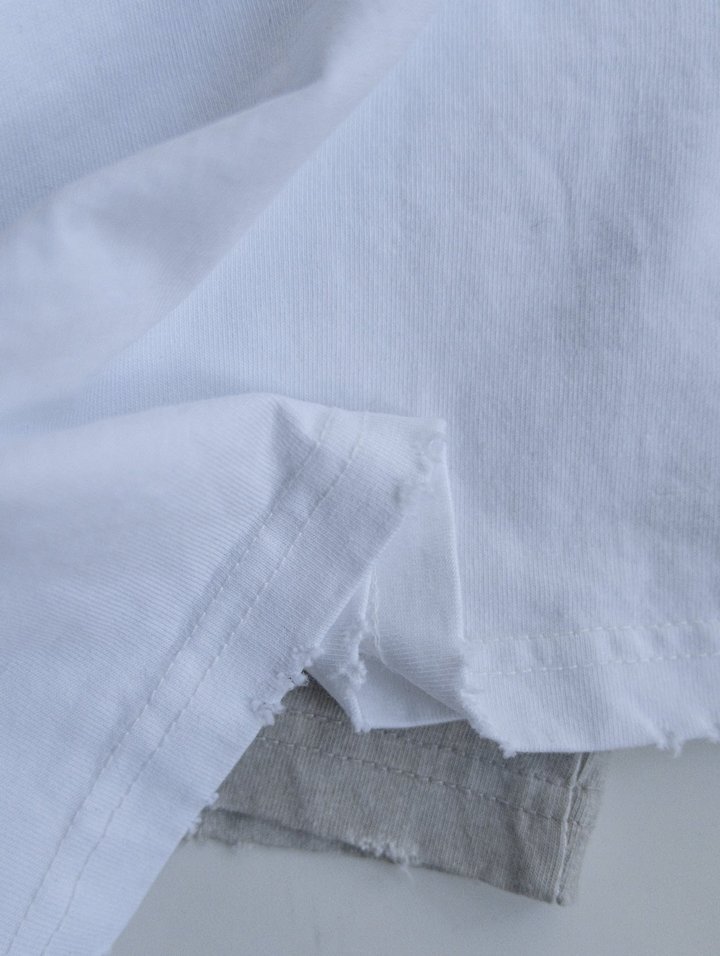 Inssense - Korean Women Fashion - #womensfashion - Vintage Pigment Stitch Cropped Tee - 3