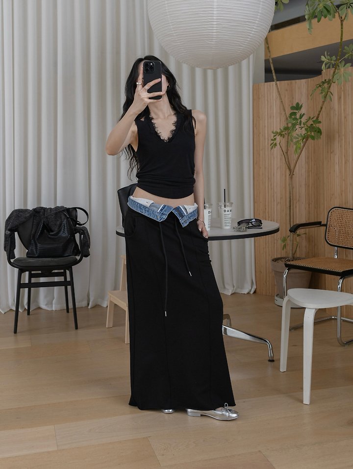 Inssense - Korean Women Fashion - #womensfashion - Lace Layered Halter Tank Top - 3