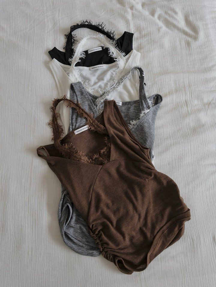 Inssense - Korean Women Fashion - #womensfashion - Lace Layered Halter Tank Top - 7