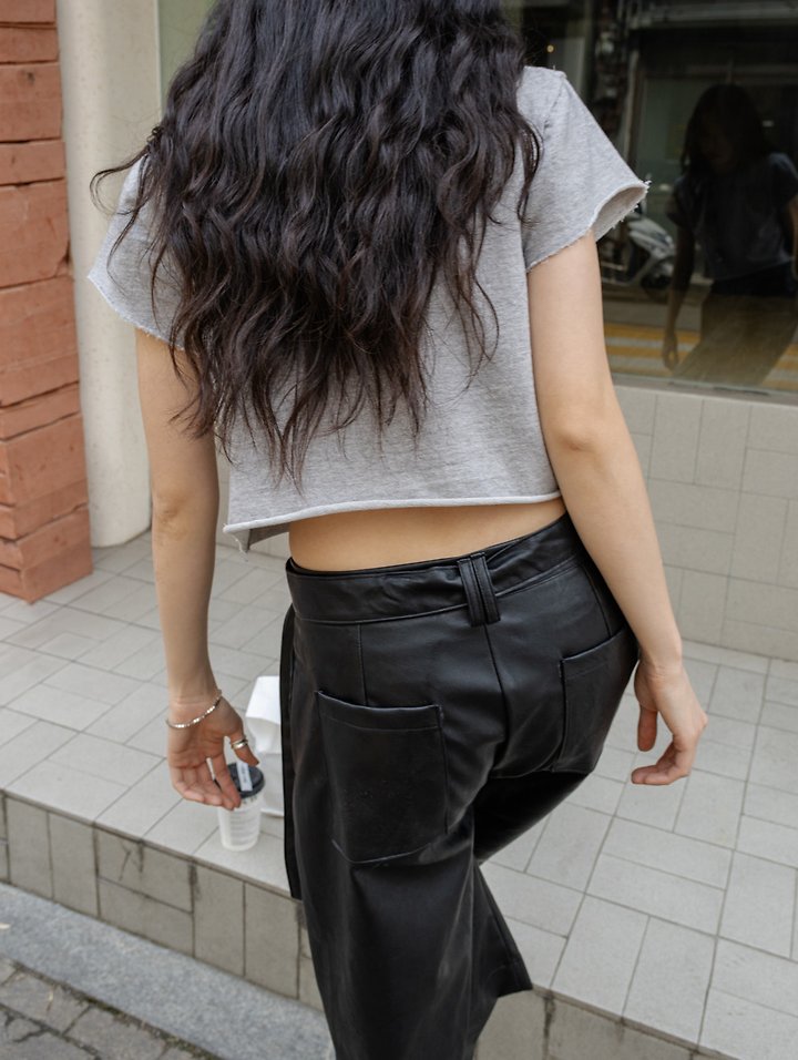 Inssense - Korean Women Fashion - #womensfashion - Leather Belted Bermuda Trousers - 3