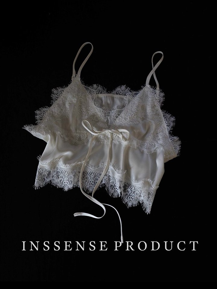 Inssense - Korean Women Fashion - #womensfashion - Satin Lace Bustier Top - 10