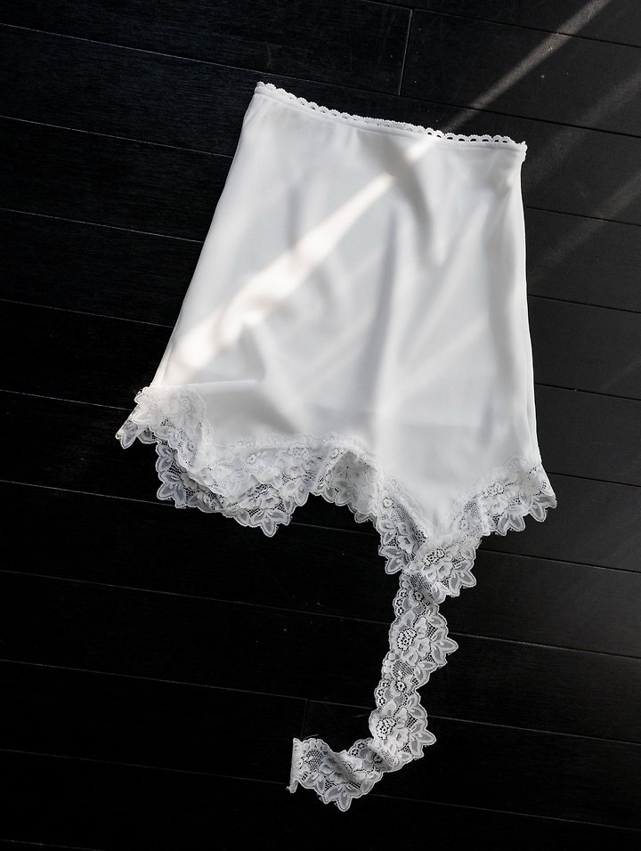 Inssense - Korean Women Fashion - #womensfashion - Asymmetrical Drop Lace Silky Mini Skirt - 9