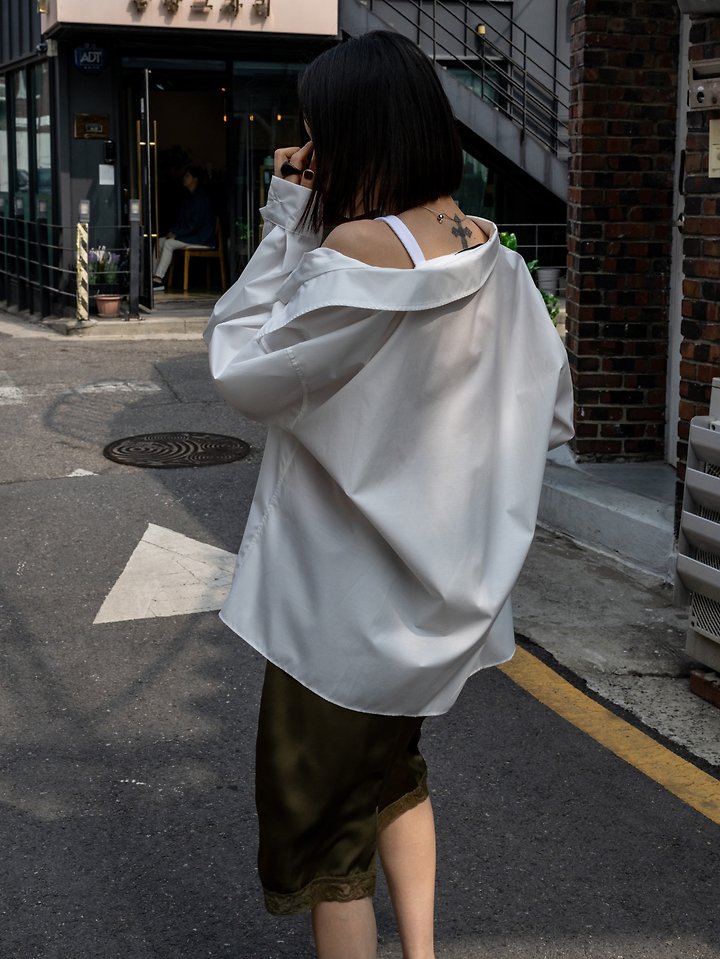 Inssense - Korean Women Fashion - #momslook - Premium One-Off Layered Wrinkle Free Shirt - 4