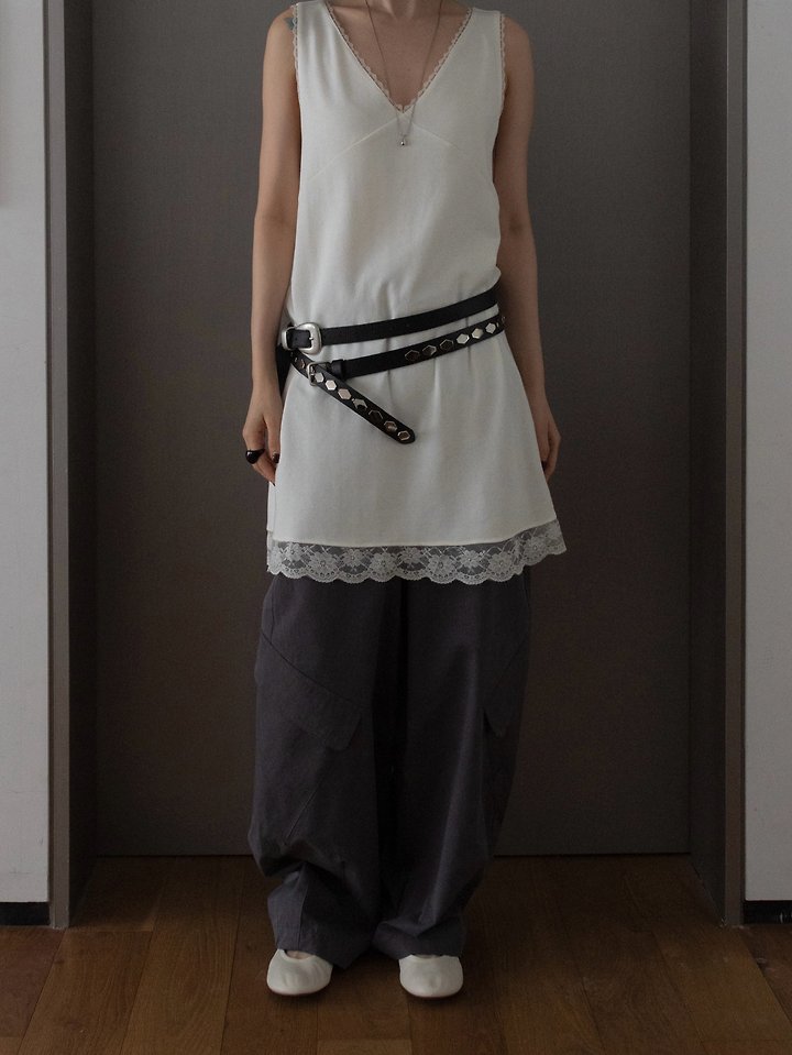 Inssense - Korean Women Fashion - #womensfashion - Cationic Balloon Curved Cargo Pants - 6
