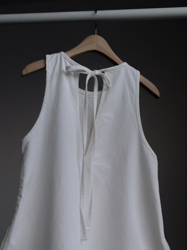 Inssense - Korean Women Fashion - #womensfashion - Fringe Detail White Denim Mini Dress (Indigo Blue) - 8
