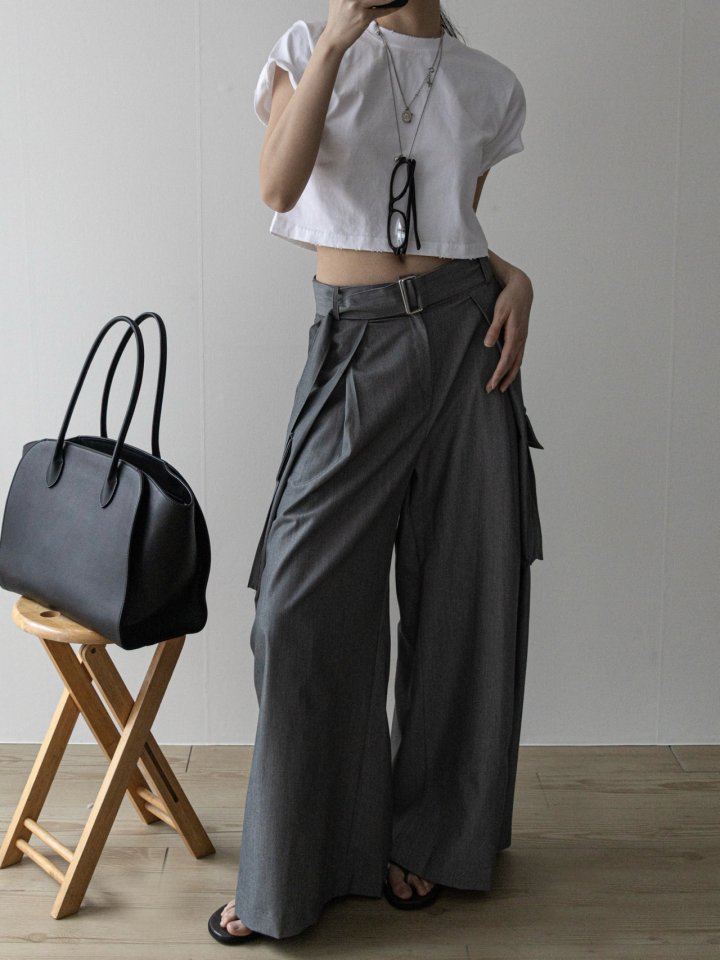 Inssense - Korean Women Fashion - #womensfashion - Vintage Pigment Stitch Cropped Tee - 5