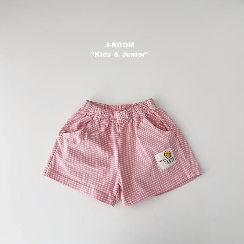 J-Room - Korean Children Fashion - #Kfashion4kids - Striped Label Shorts - 12