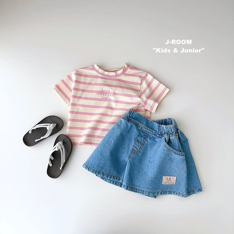 J-Room - Korean Children Fashion - #childofig - Striped Span Crop Tee - 10