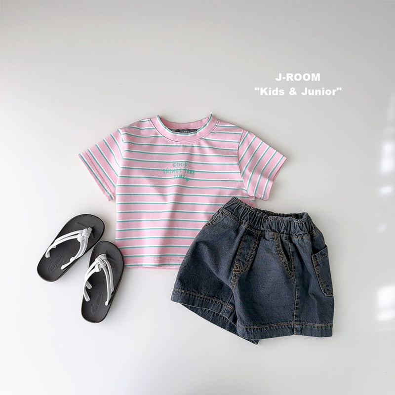 J-Room - Korean Children Fashion - #childofig - Striped Span Crop Tee - 11