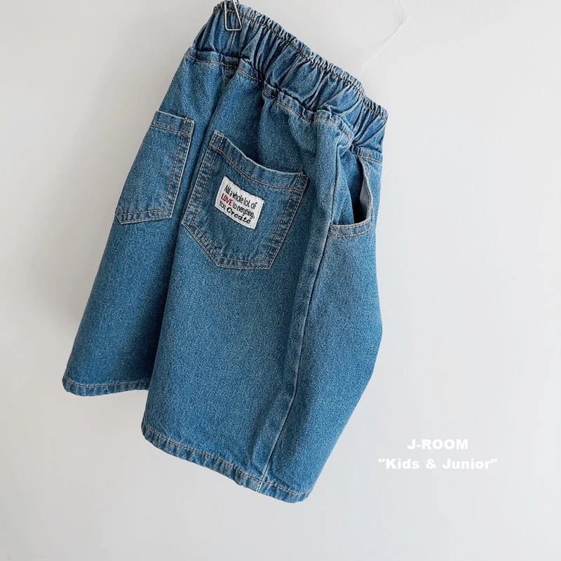 J-Room - Korean Children Fashion - #childofig - Denim Bermuda Pants - 5
