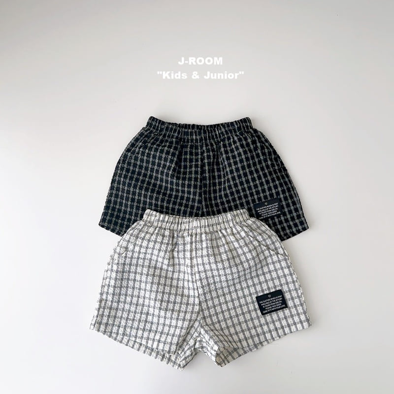 J-Room - Korean Children Fashion - #childofig - Cool Check Shorts - 2