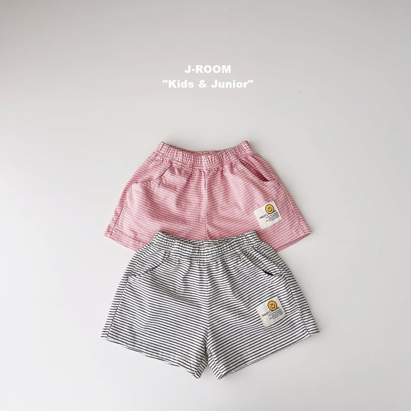 J-Room - Korean Children Fashion - #childrensboutique - Striped Label Shorts - 5