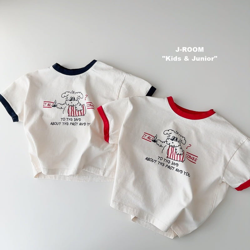 J-Room - Korean Children Fashion - #designkidswear - Contrast Puppy Tee - 2