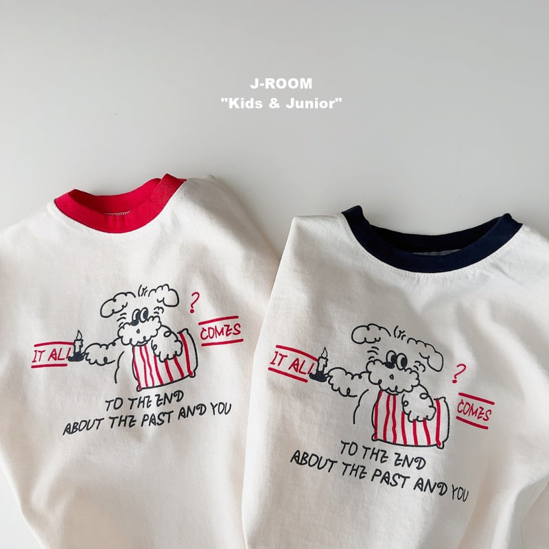 J-Room - Korean Children Fashion - #discoveringself - Contrast Puppy Tee - 3