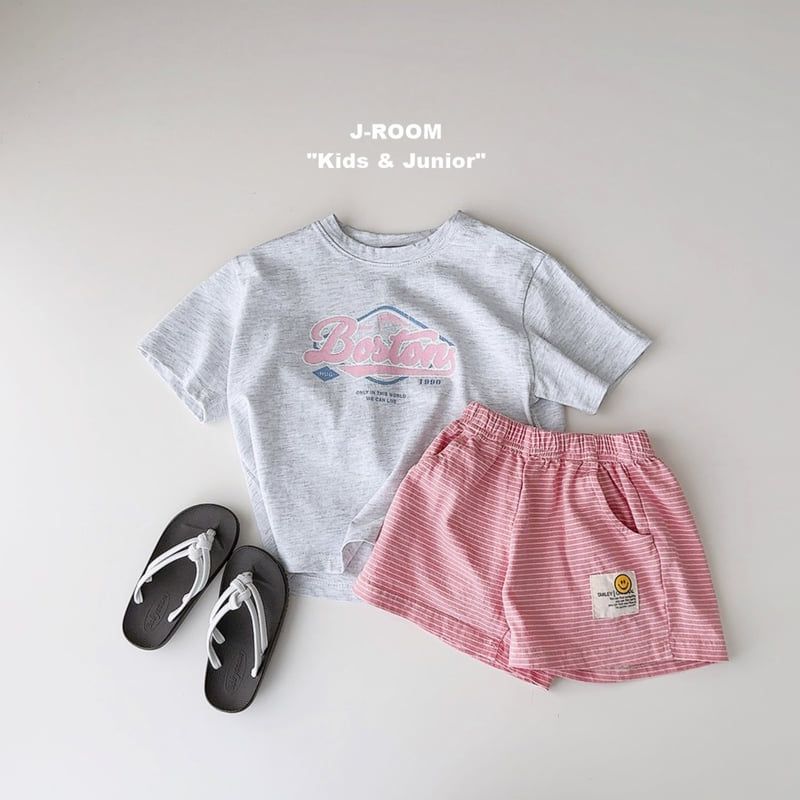 J-Room - Korean Children Fashion - #fashionkids - Striped Label Shorts - 8