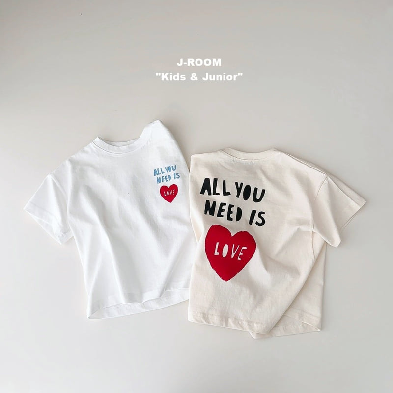 J-Room - Korean Children Fashion - #fashionkids - Heart Front Back Graphic Tee