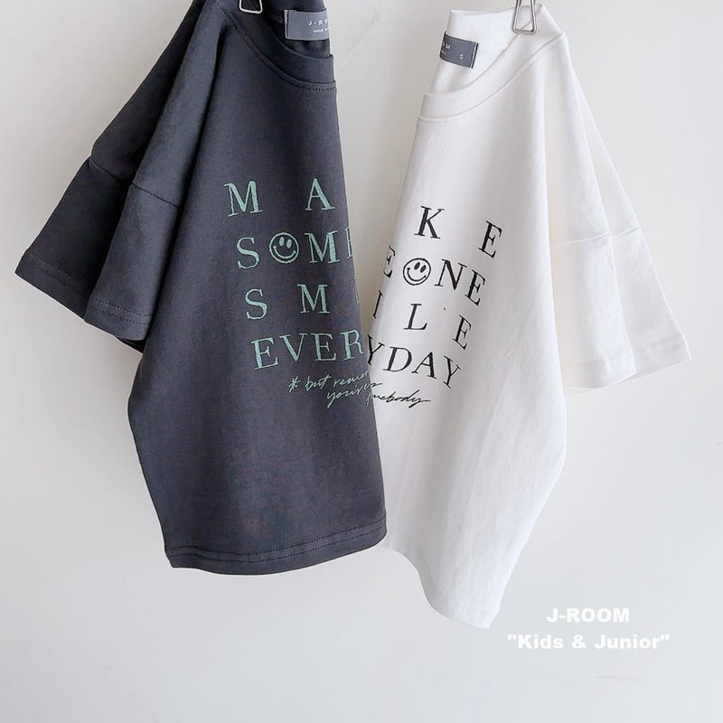 J-Room - Korean Children Fashion - #kidsshorts - Make Smile Tee - 3