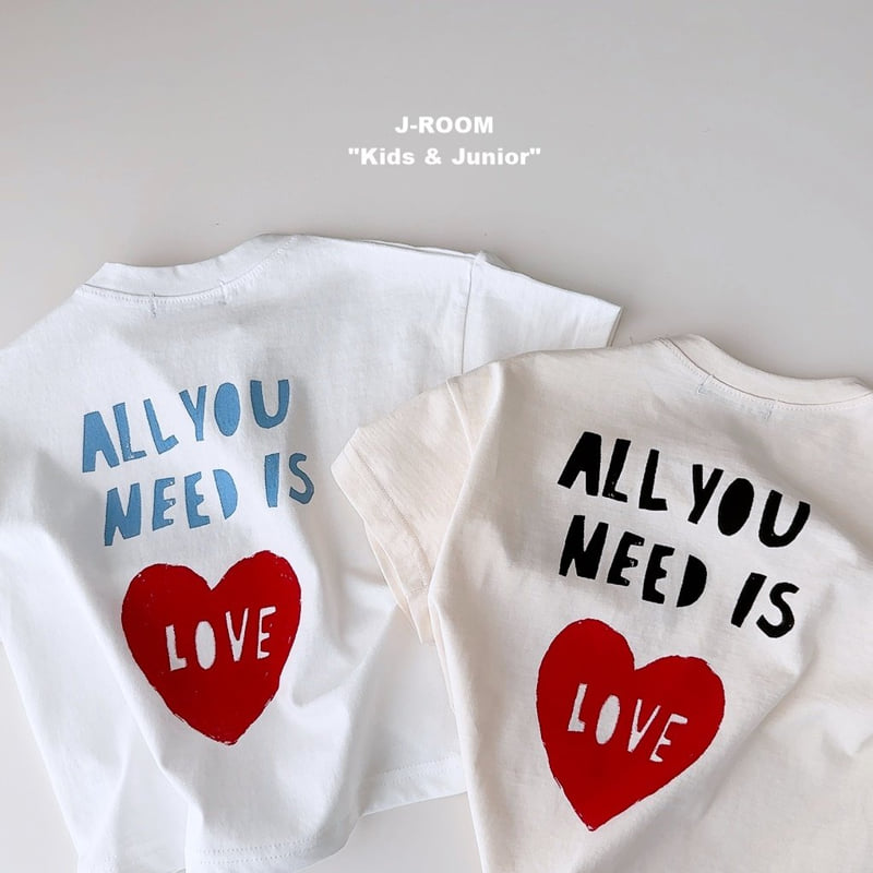 J-Room - Korean Children Fashion - #kidsshorts - Heart Front Back Graphic Tee - 2