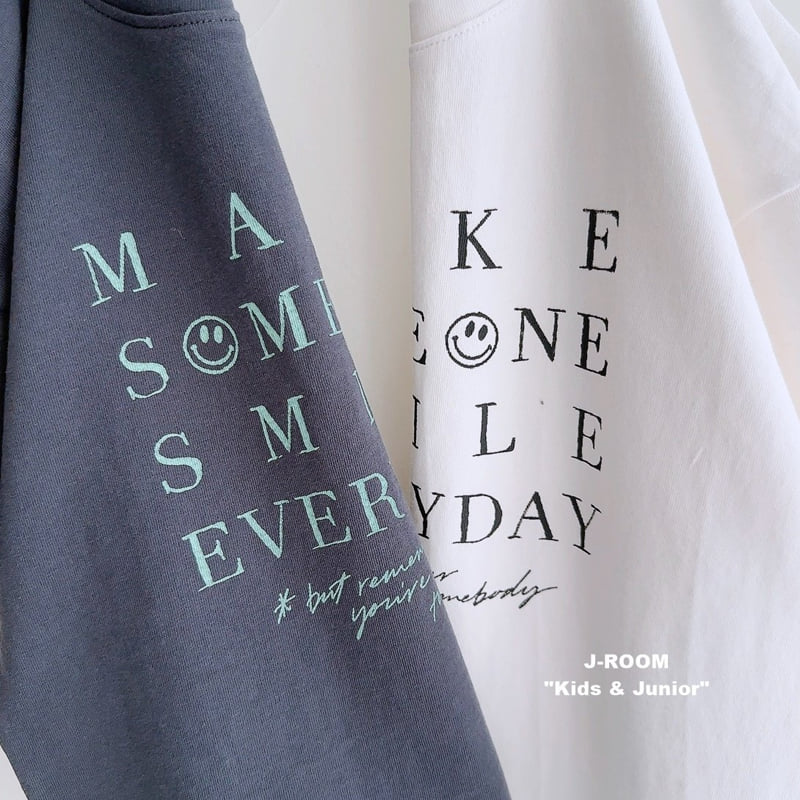 J-Room - Korean Children Fashion - #kidsshorts - Make Smile Tee - 4