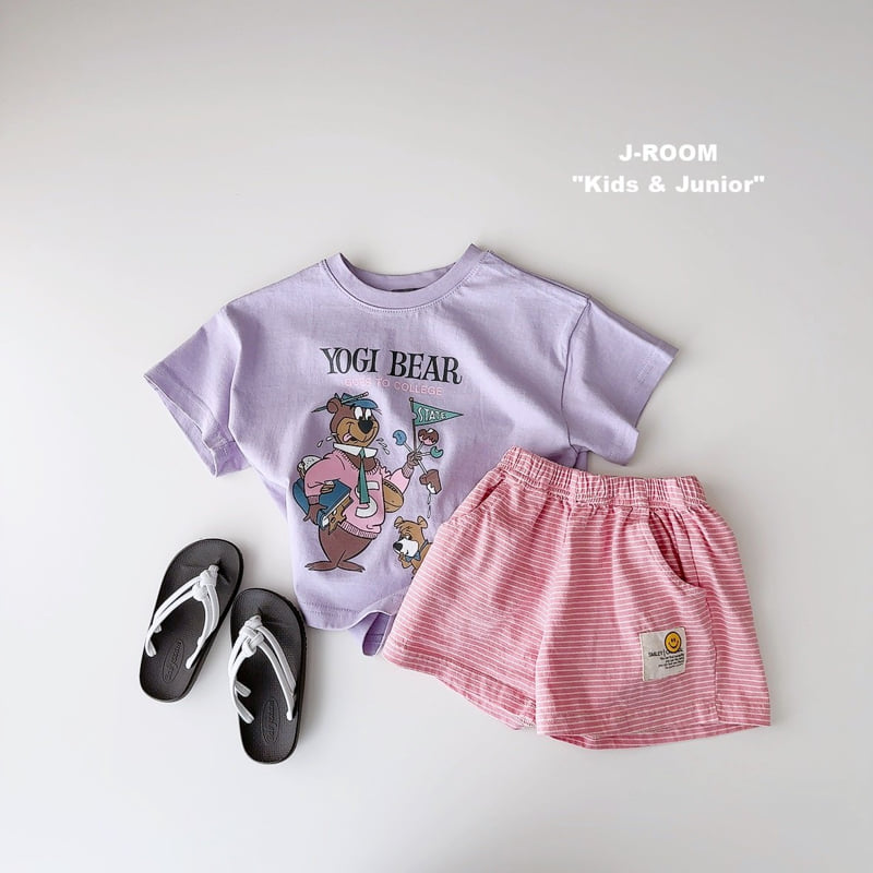 J-Room - Korean Children Fashion - #kidsstore - Striped Label Shorts - 10
