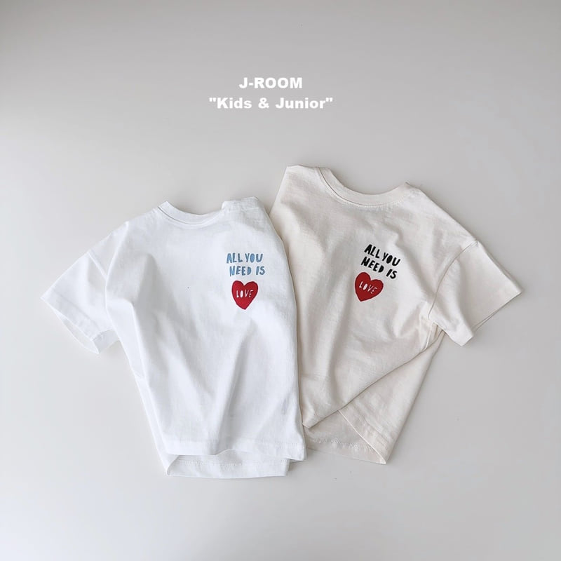 J-Room - Korean Children Fashion - #kidsstore - Heart Front Back Graphic Tee - 4