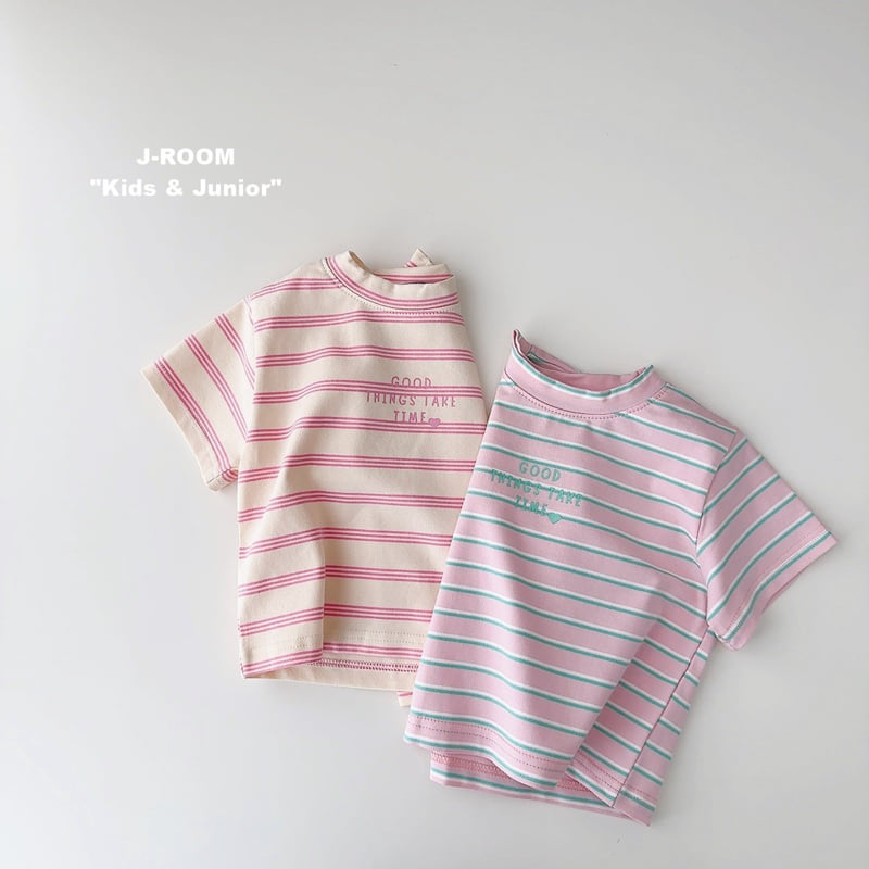 J-Room - Korean Children Fashion - #littlefashionista - Striped Span Crop Tee - 6