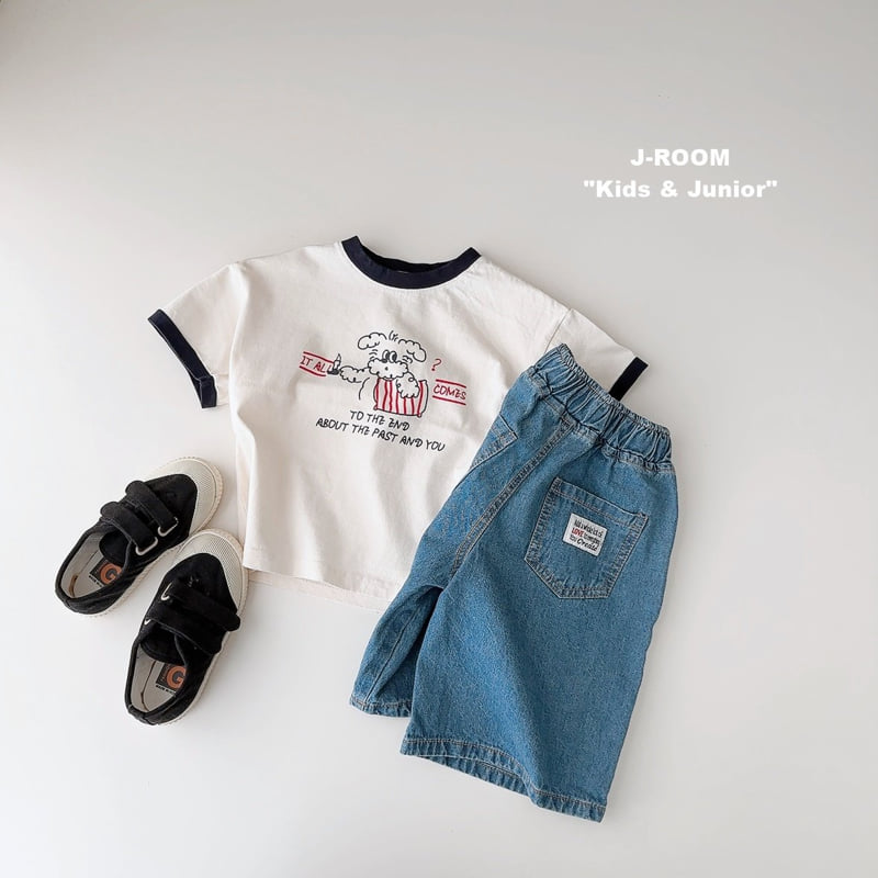 J-Room - Korean Children Fashion - #magicofchildhood - Contrast Puppy Tee - 10