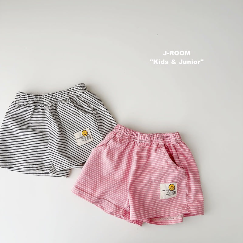 J-Room - Korean Children Fashion - #prettylittlegirls - Striped Label Shorts - 2