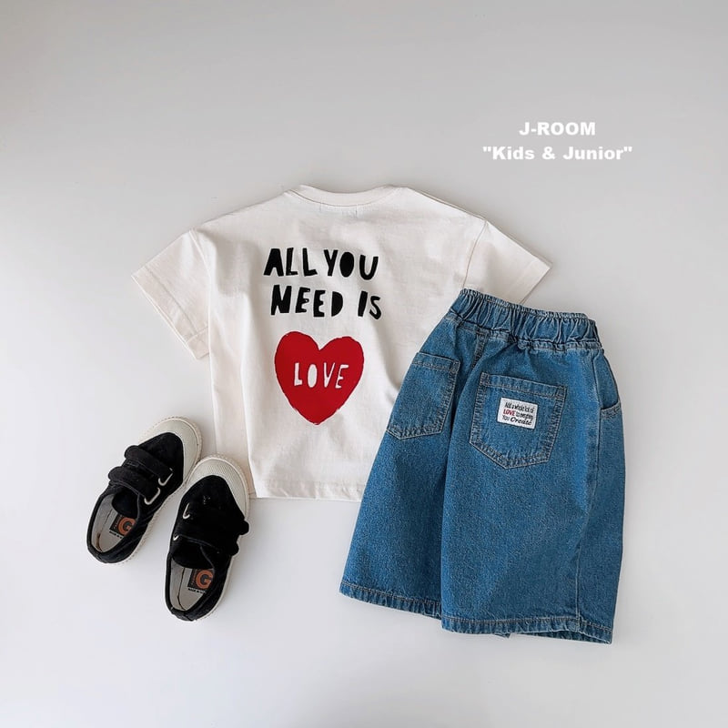 J-Room - Korean Children Fashion - #toddlerclothing - Heart Front Back Graphic Tee - 11