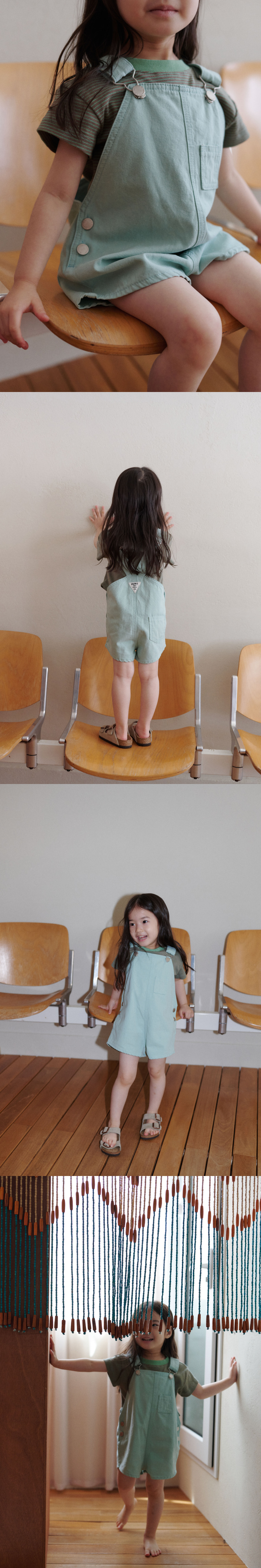 Jejeunosity - Korean Children Fashion - #fashionkids - Cotton Berry Short Overalls - 6