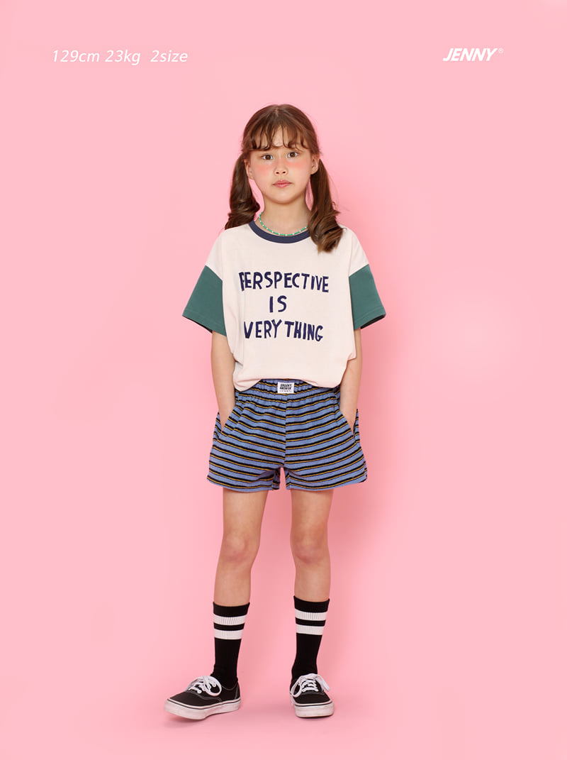 Jenny Basic - Korean Children Fashion - #Kfashion4kids - Terry Stripe Shorts - 6