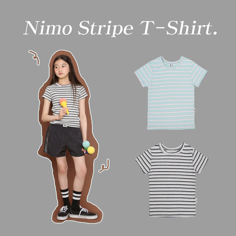 Jenny Basic - Korean Children Fashion - #childrensboutique - Nemo Striped Tee