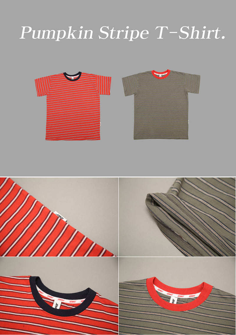 Jenny Basic - Korean Children Fashion - #prettylittlegirls - Pumpkin Stripe Tee - 11
