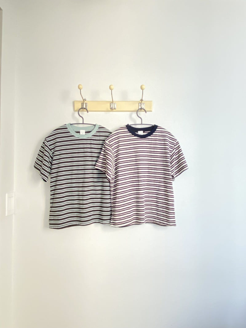 Jermaine - Korean Children Fashion - #childrensboutique - Vintage Striped Tee
