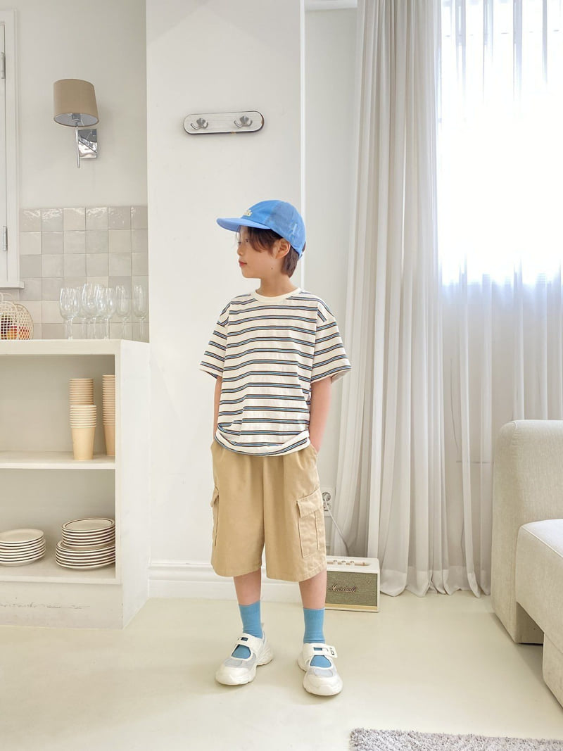 Jermaine - Korean Children Fashion - #kidsshorts - Close Striped Tee - 3