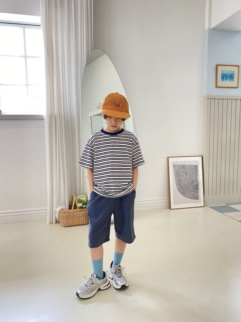 Jermaine - Korean Children Fashion - #kidsshorts - Vintage Striped Tee - 5