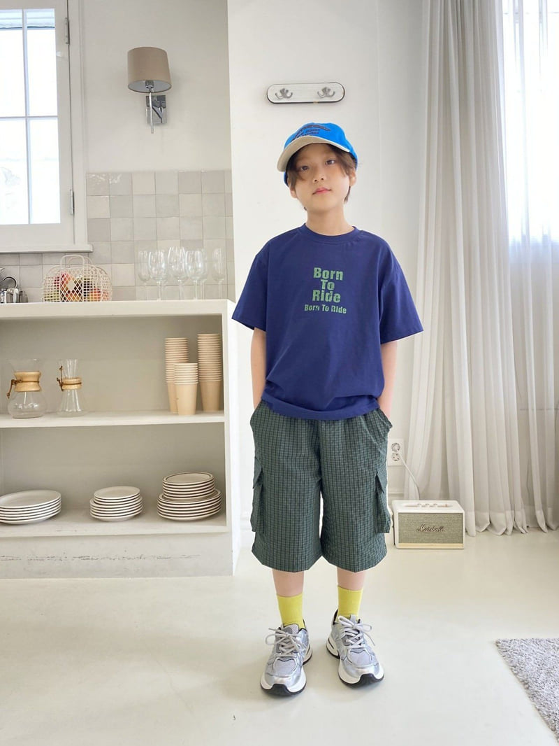 Jermaine - Korean Children Fashion - #prettylittlegirls - Berry Check Cargo Pants - 6