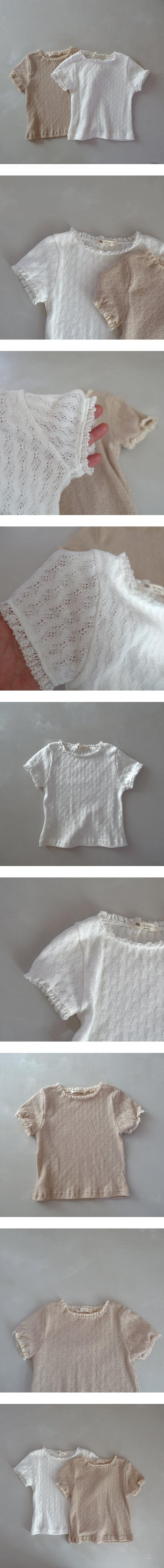 Jm Snail - Korean Children Fashion - #childrensboutique - Herbon Jacquard Short Sleeve Tee