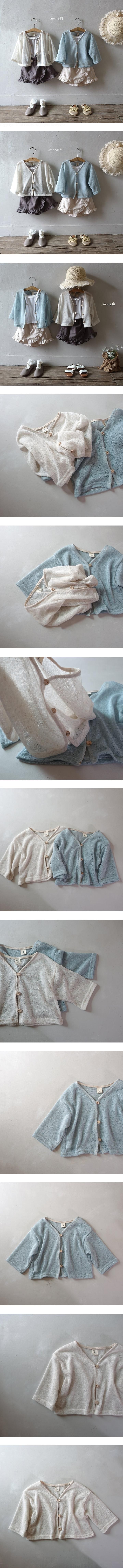 Jm Snail - Korean Children Fashion - #designkidswear - Cool Summer Cardigan
