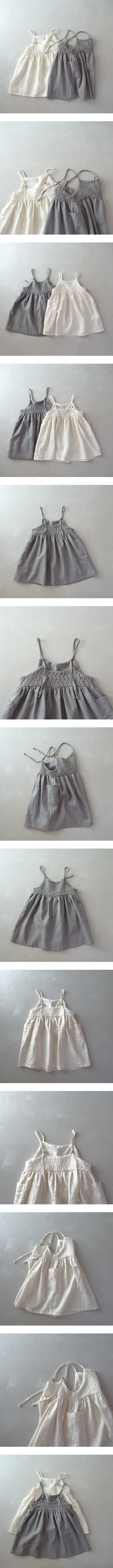 Jm Snail - Korean Children Fashion - #designkidswear - Ribbon Pocket Vest One-piece