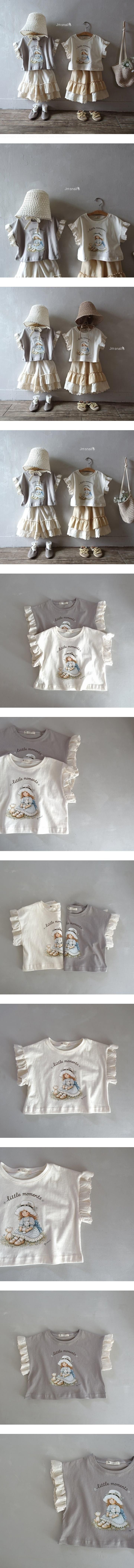 Jm Snail - Korean Children Fashion - #minifashionista - Moment Girl Frill Tee