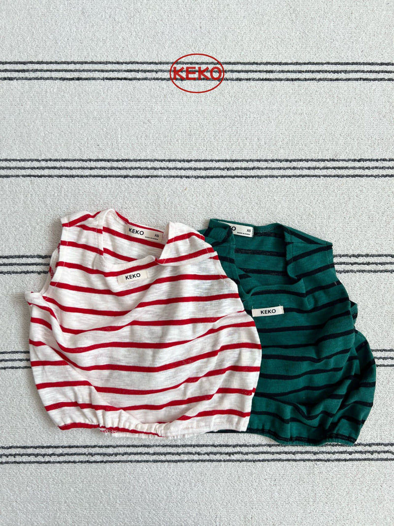 Keko - Korean Baby Fashion - #babyboutique - K Watermelon Stripe Sleeveless