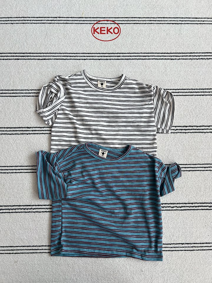 Keko - Korean Baby Fashion - #babyboutiqueclothing - K Fine Stripe Tee - 12