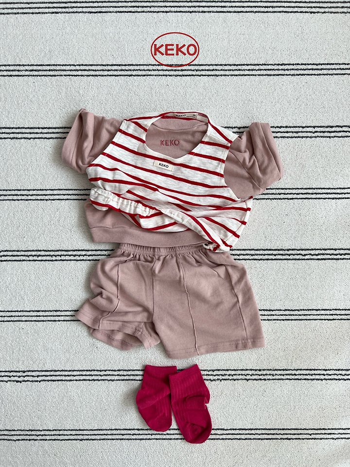 Keko - Korean Baby Fashion - #babyfashion - K Watermelon Stripe Sleeveless - 5