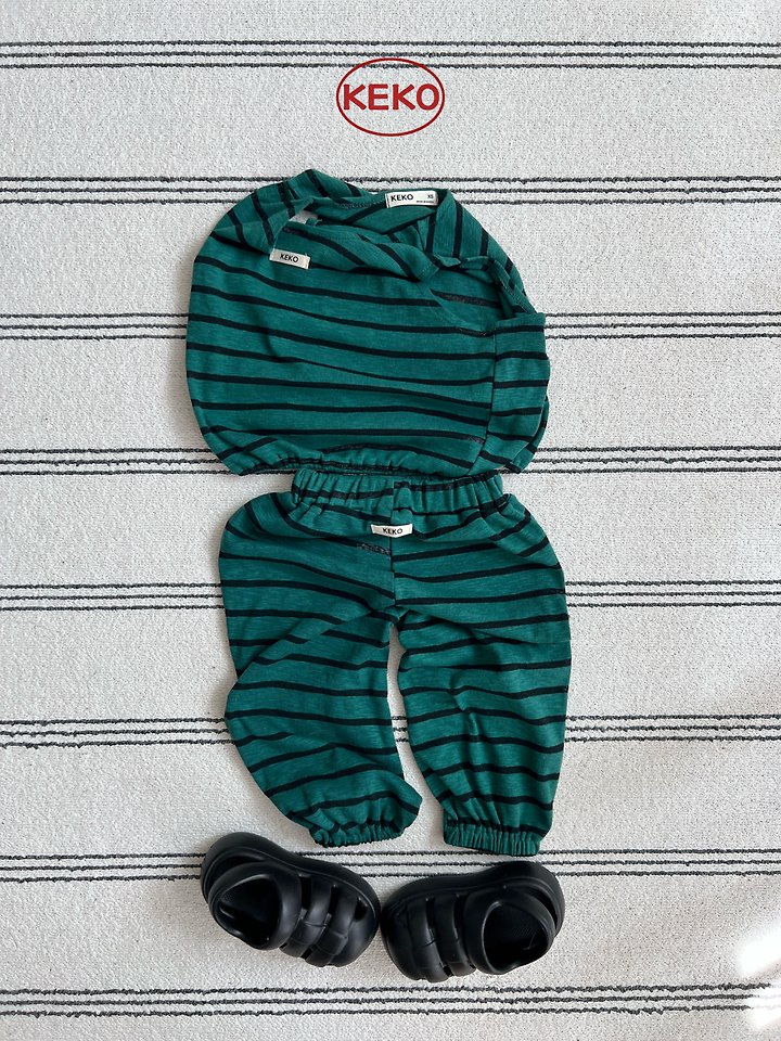 Keko - Korean Baby Fashion - #babygirlfashion - K Watermelon Stripe Pants - 6